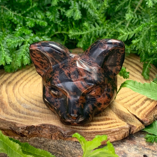 Crystal Animal Spirit Totems: Visionary Cat - Red Obsidian