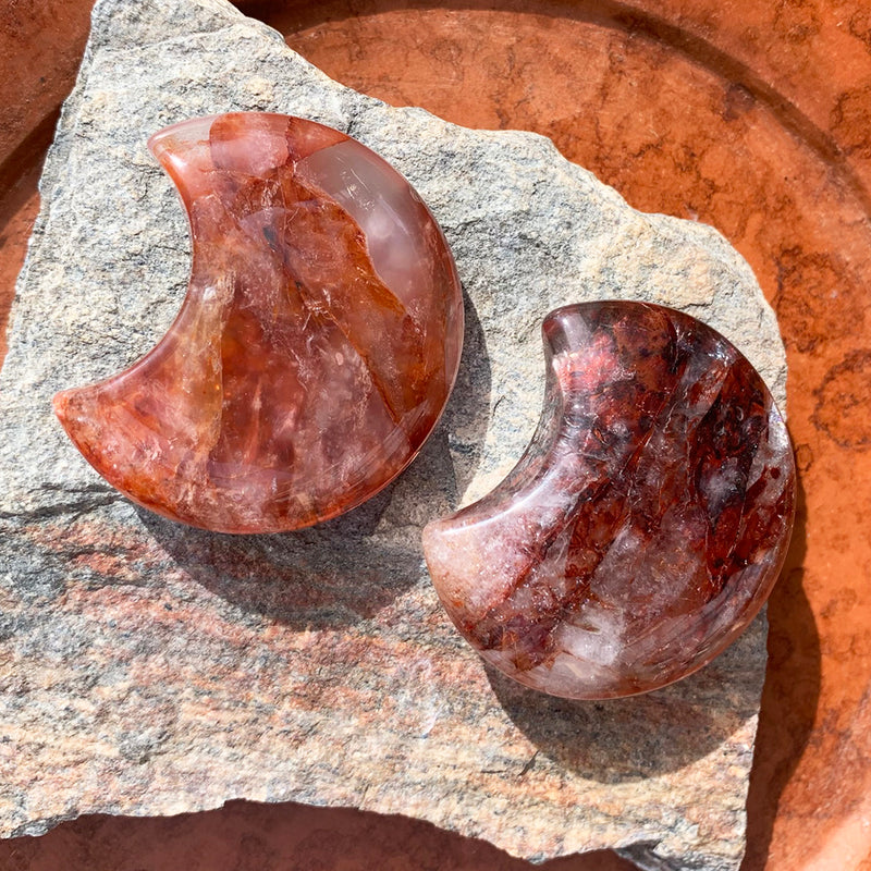 Crescent Moon: Fire Quartz