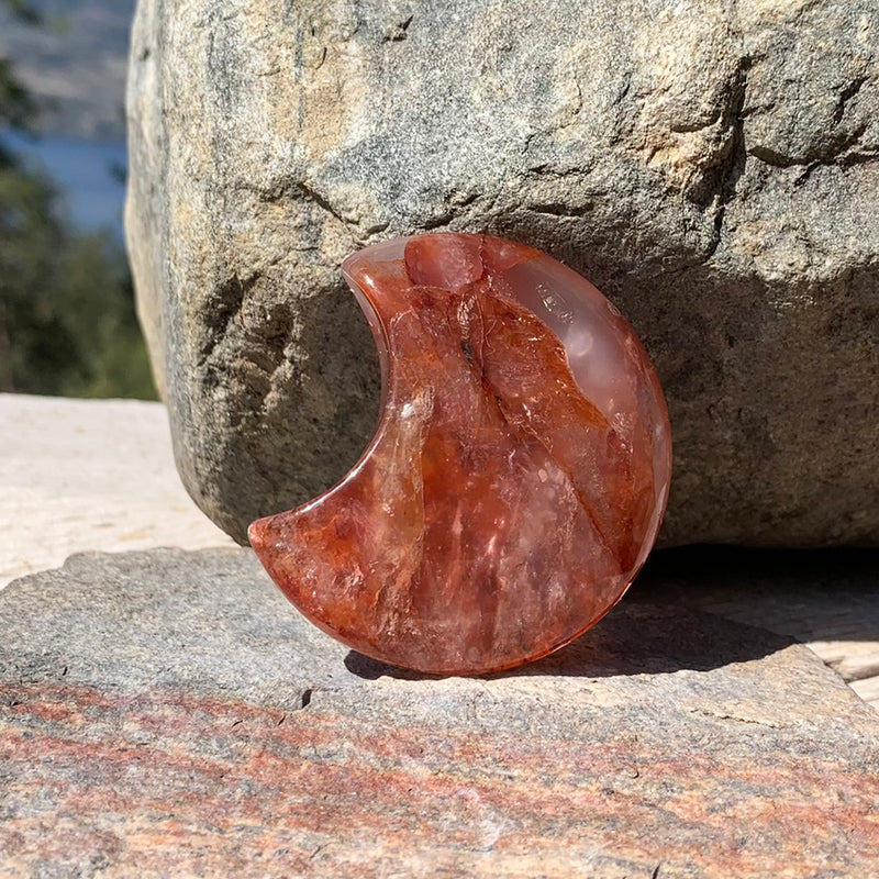 Crescent Moon: Fire Quartz