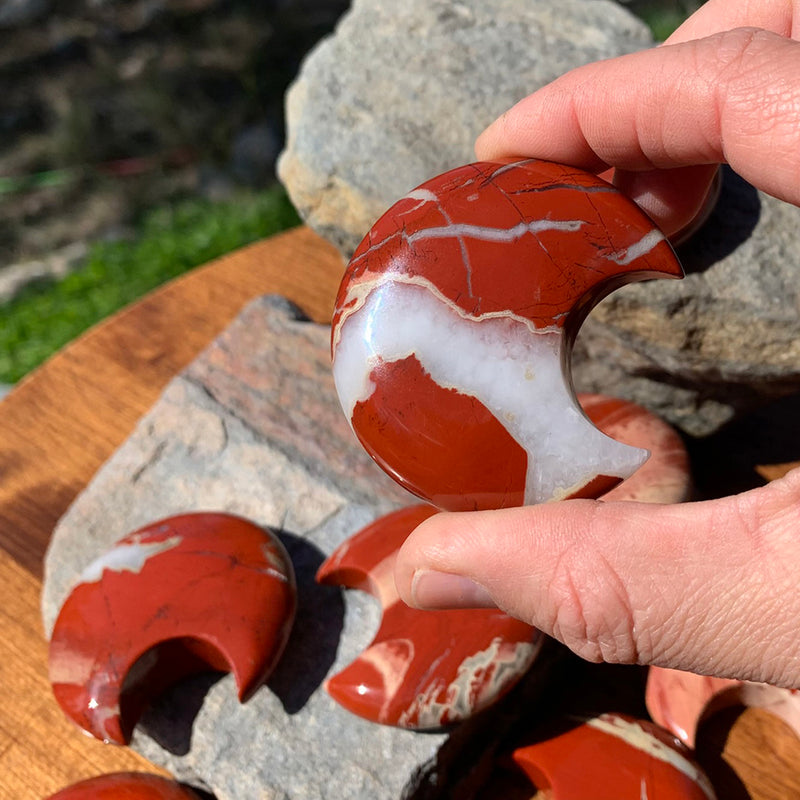 Crescent Moon: Red Jasper