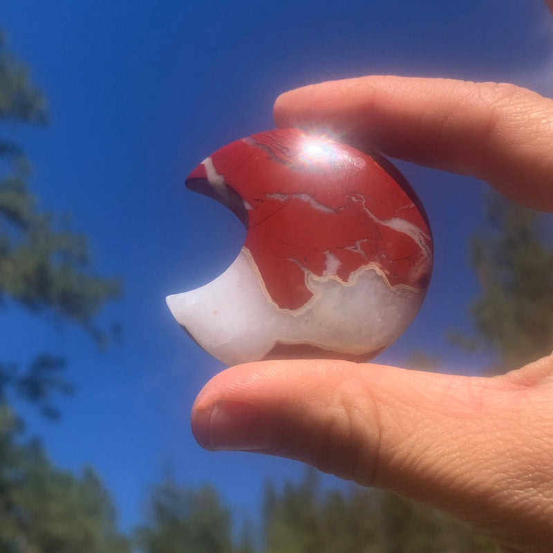 Crescent Moon: Red Jasper