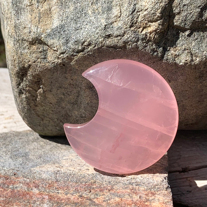 Crescent Moon: Rose Quartz