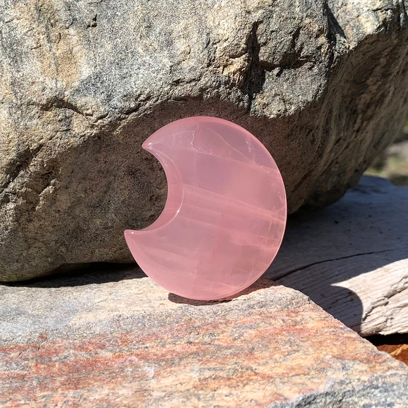 Crescent Moon: Rose Quartz