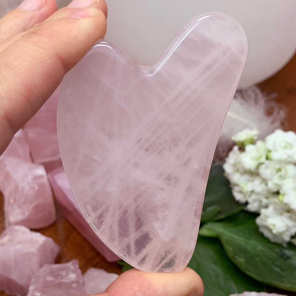 Gua Sha Stone: Rose Quartz