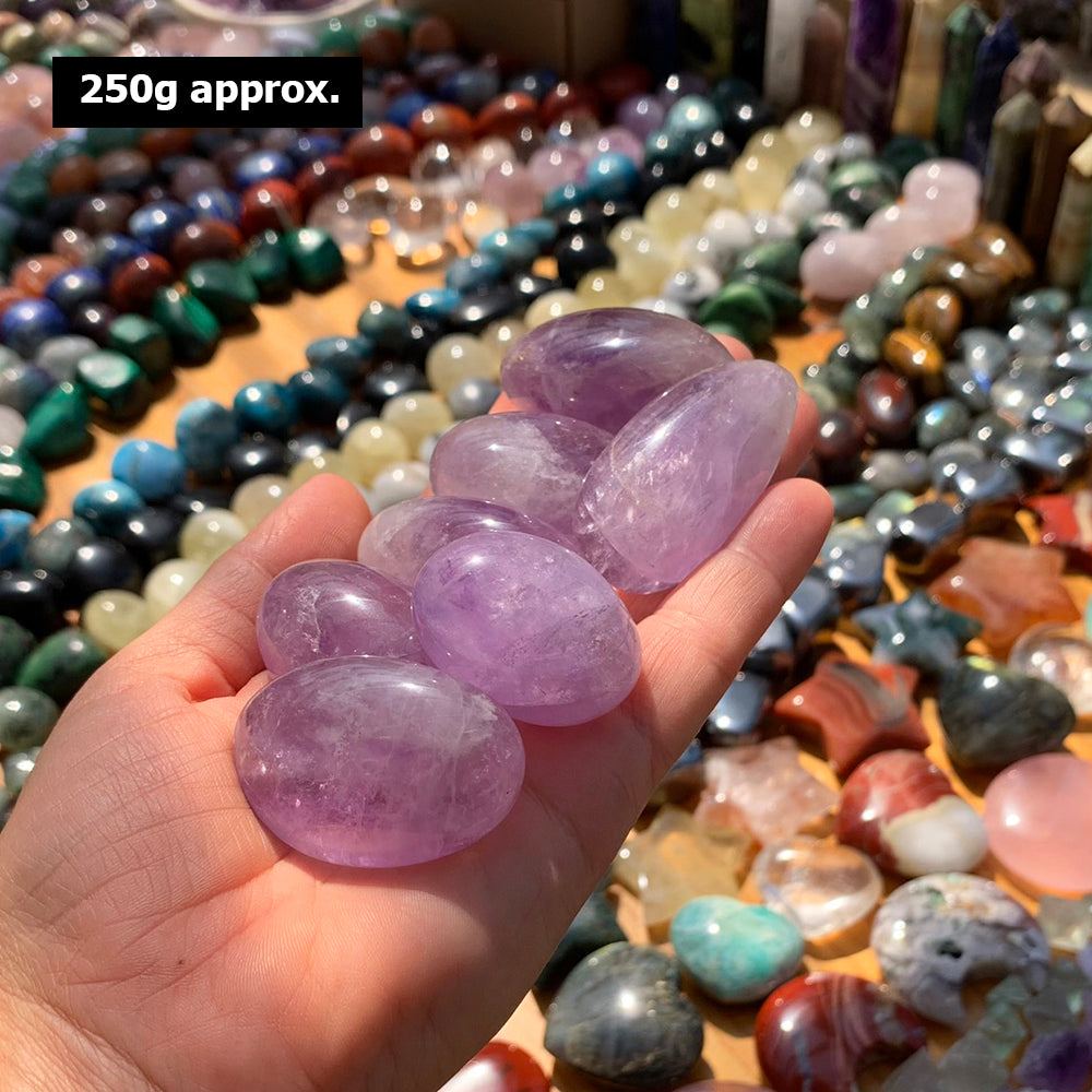Tumbled Stone: Amethyst (250 Gram Lot - 0.55lb)
