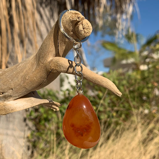 Carnelian Crystal Keychain