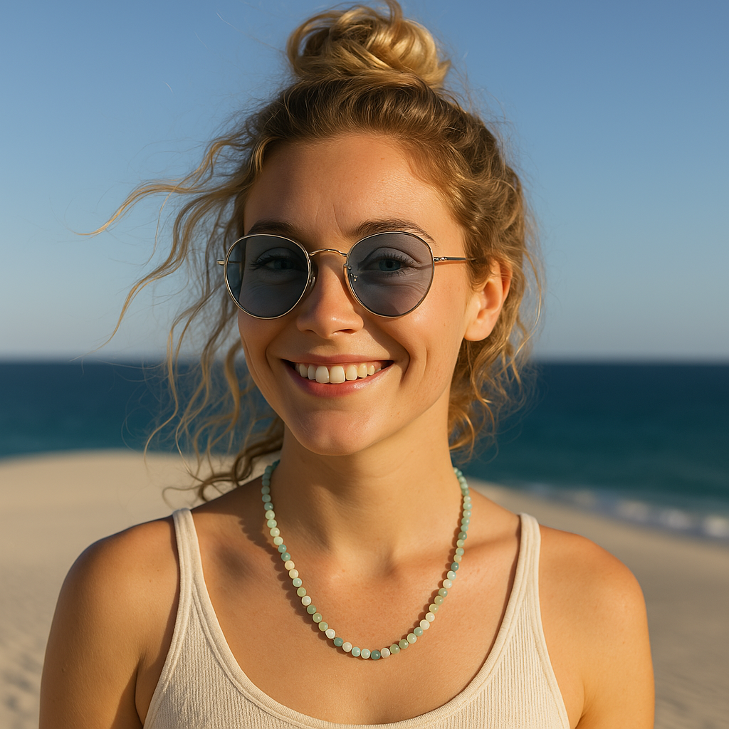 Necklaces: Carribean Jasper - 6th Chakra Stone Necklace