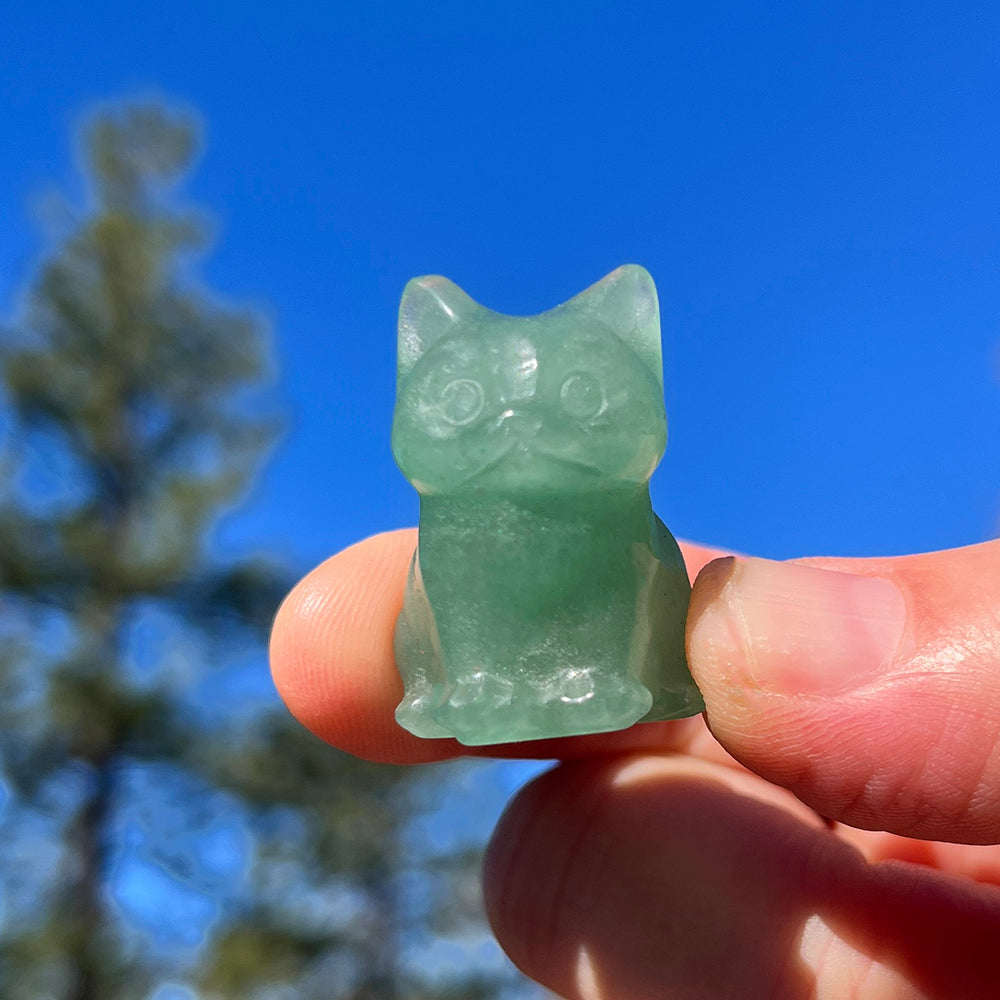 Crystal Animal Spirit Totems: Green Quartz Cat