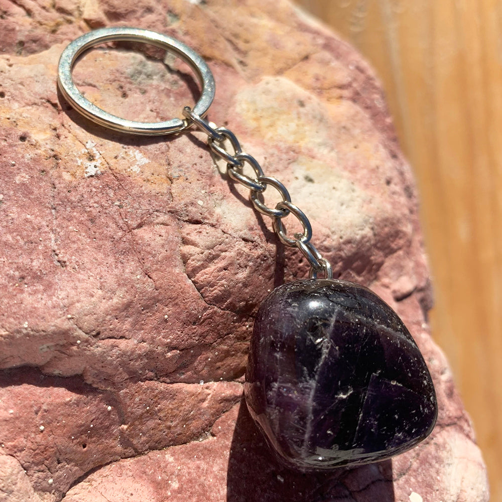 Dream Amethyst Crystal Keychain