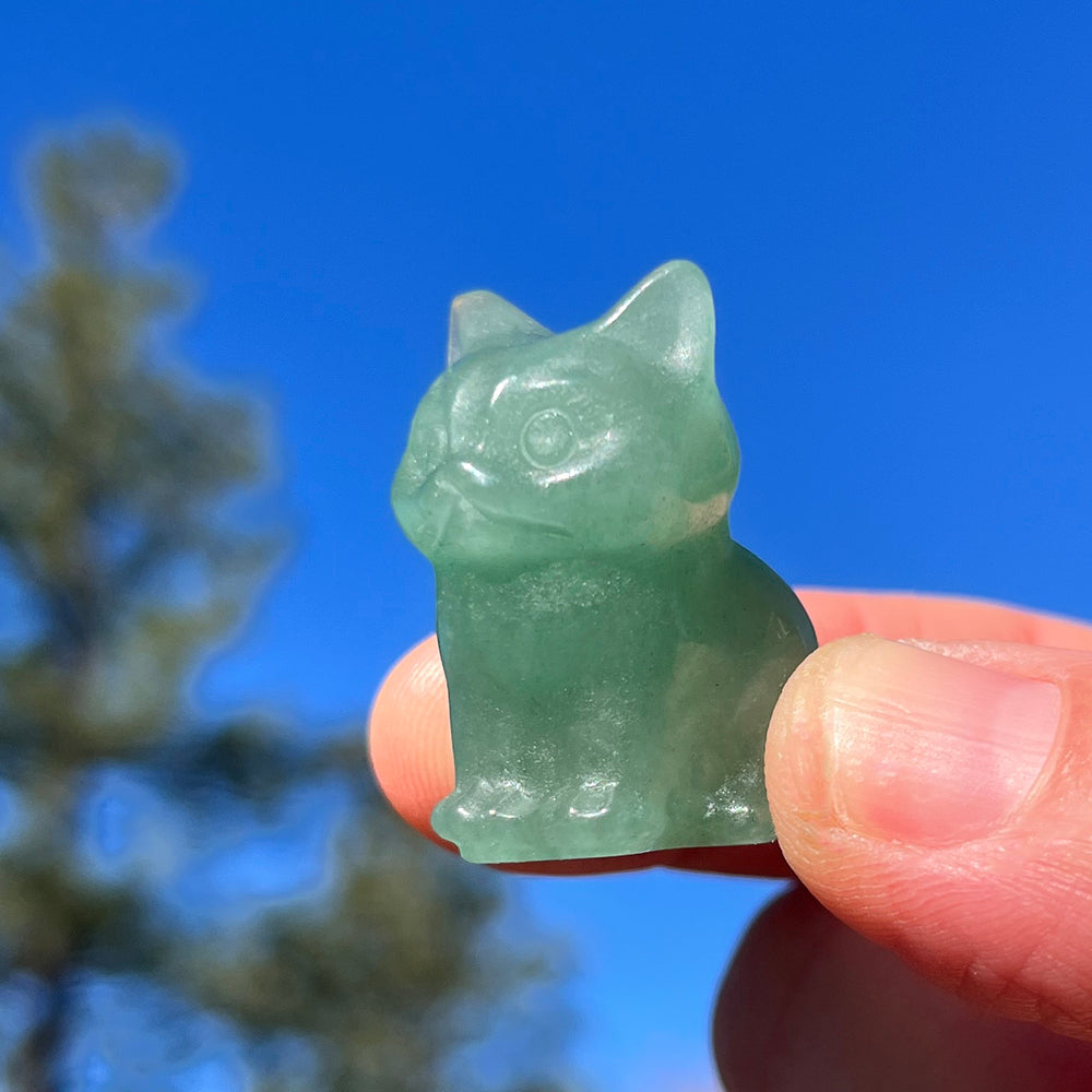 Crystal Animal Spirit Totems: Green Quartz Cat