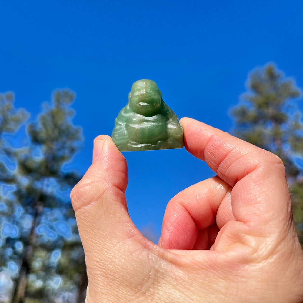 Crystal Spirit Totems: Green Quartz Buddha