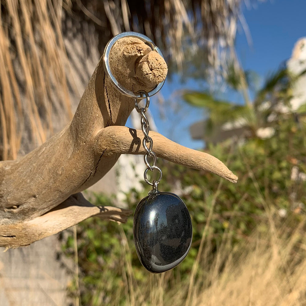 Hematite Crystal Keychain