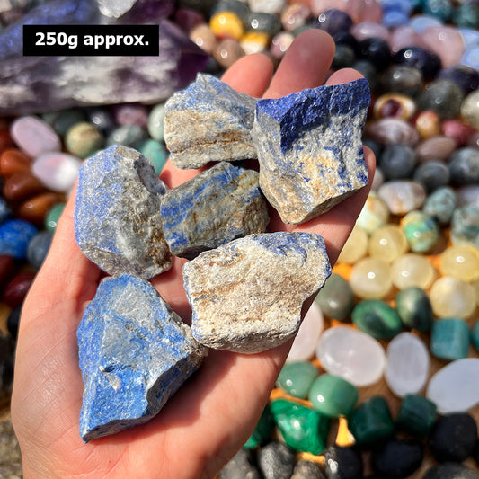 Rough Natural Stone: Lapis Lazuli (250 Gram Lot - 0.55lb)