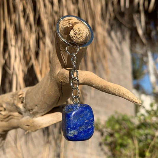 Lapis Lazuli Crystal Keychain