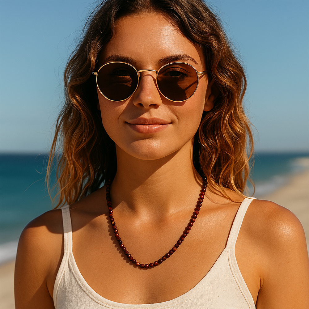 Necklaces: Red Obsidian 1st Chakra Stone Necklace