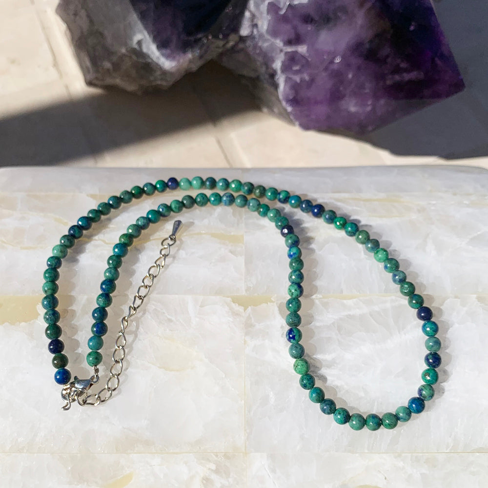 Necklaces: Phoenix Lapis - 4th Chakra Stone Necklace