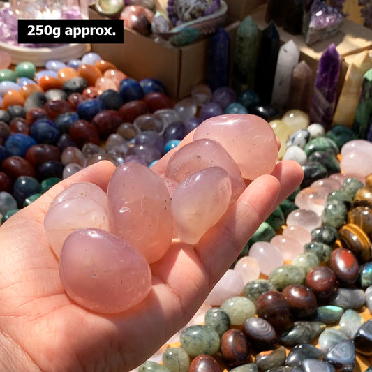 Tumbled Stone: Rose Chalcedony (250 Gram Lot - 0.55lb)