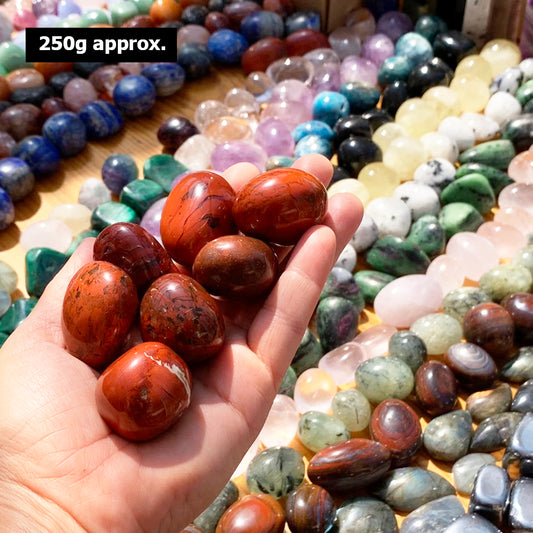 Tumbled Stone: Red Jasper  (250 Gram Lot - 0.55lb)