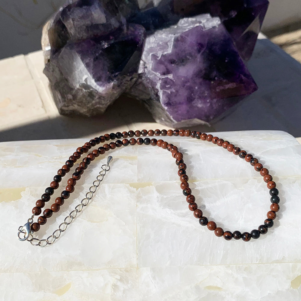 Necklaces: Red Obsidian 1st Chakra Stone Necklace