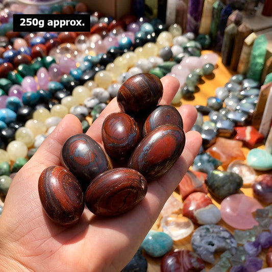 Tumbled Stone: Red Tigers Eye (250 Gram Lot - 0.55lb)