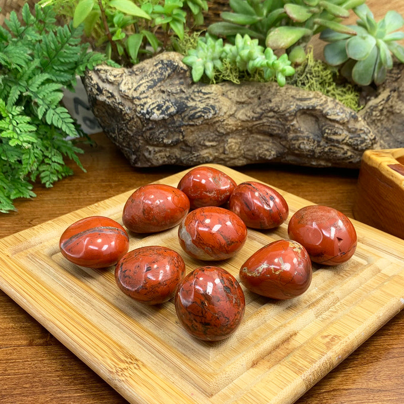 Tumbled Stone: Red Jasper  (250 Gram Lot - 0.55lb)