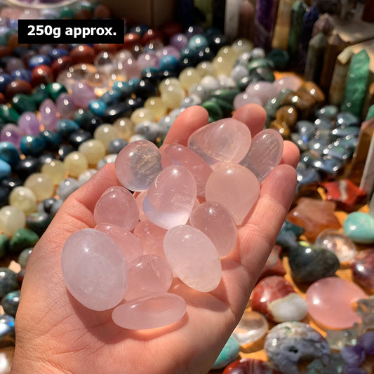 Tumbled Stone: Ice Rose Quartz (250 Gram Lot - 0.55lb)