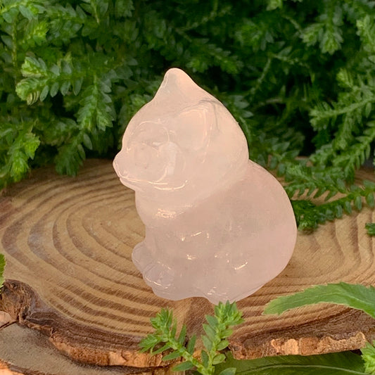 Crystal Animal Spirit Totems: Rose Quartz Cat