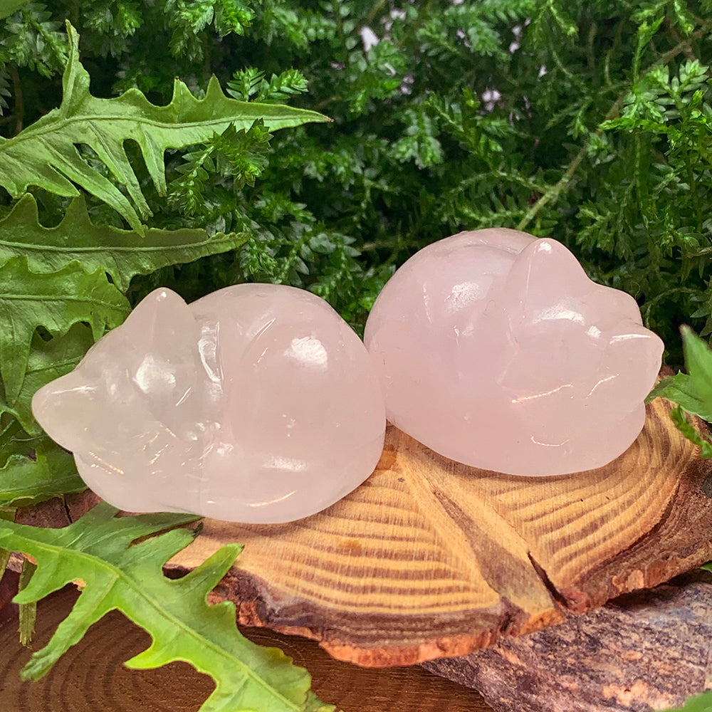 Crystal Spirit Totems: Sleeping Cat Rose Quartz