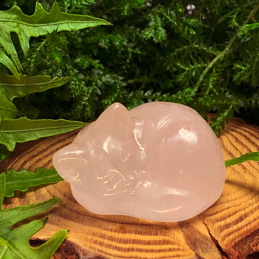 Crystal Spirit Totems: Sleeping Cat Rose Quartz