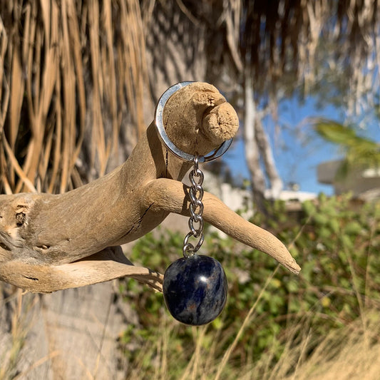 Sodalite Crystal Keychain