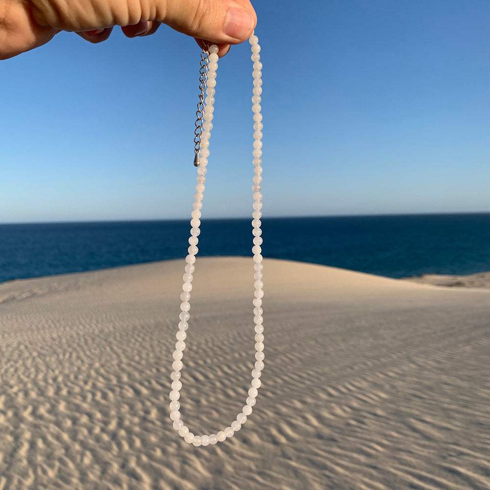 Necklaces: White Jade - 7th Chakra Stone Necklace