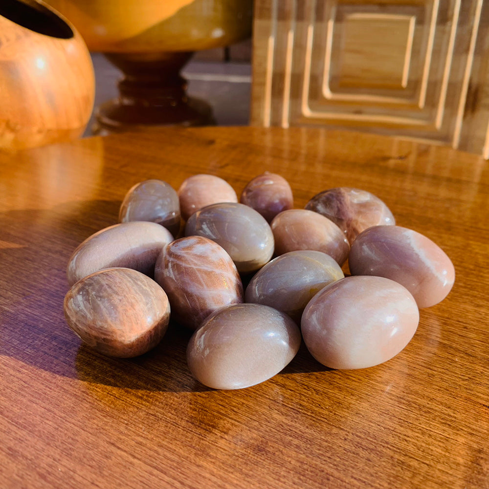 Tumbled Stone: Golden Sunstone  (250 Gram Lot - 0.55lb)