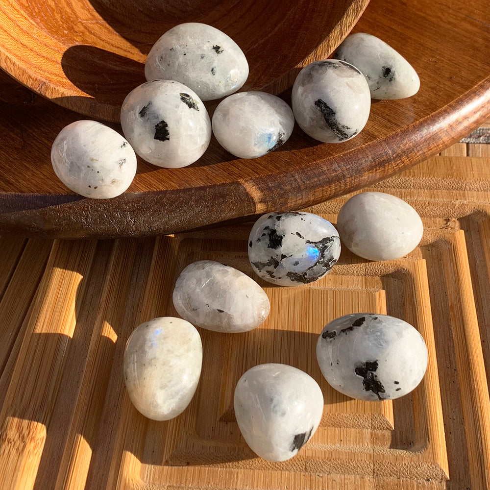 Tumbled Stone: Moonstone (250 Gram Lot - 0.55lb)