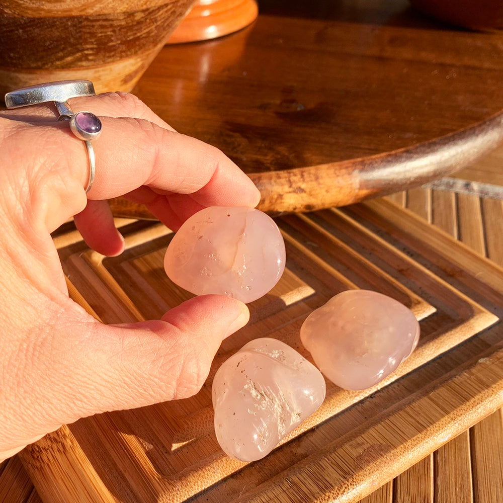 Tumbled Stone: Rose Chalcedony (250 Gram Lot - 0.55lb)
