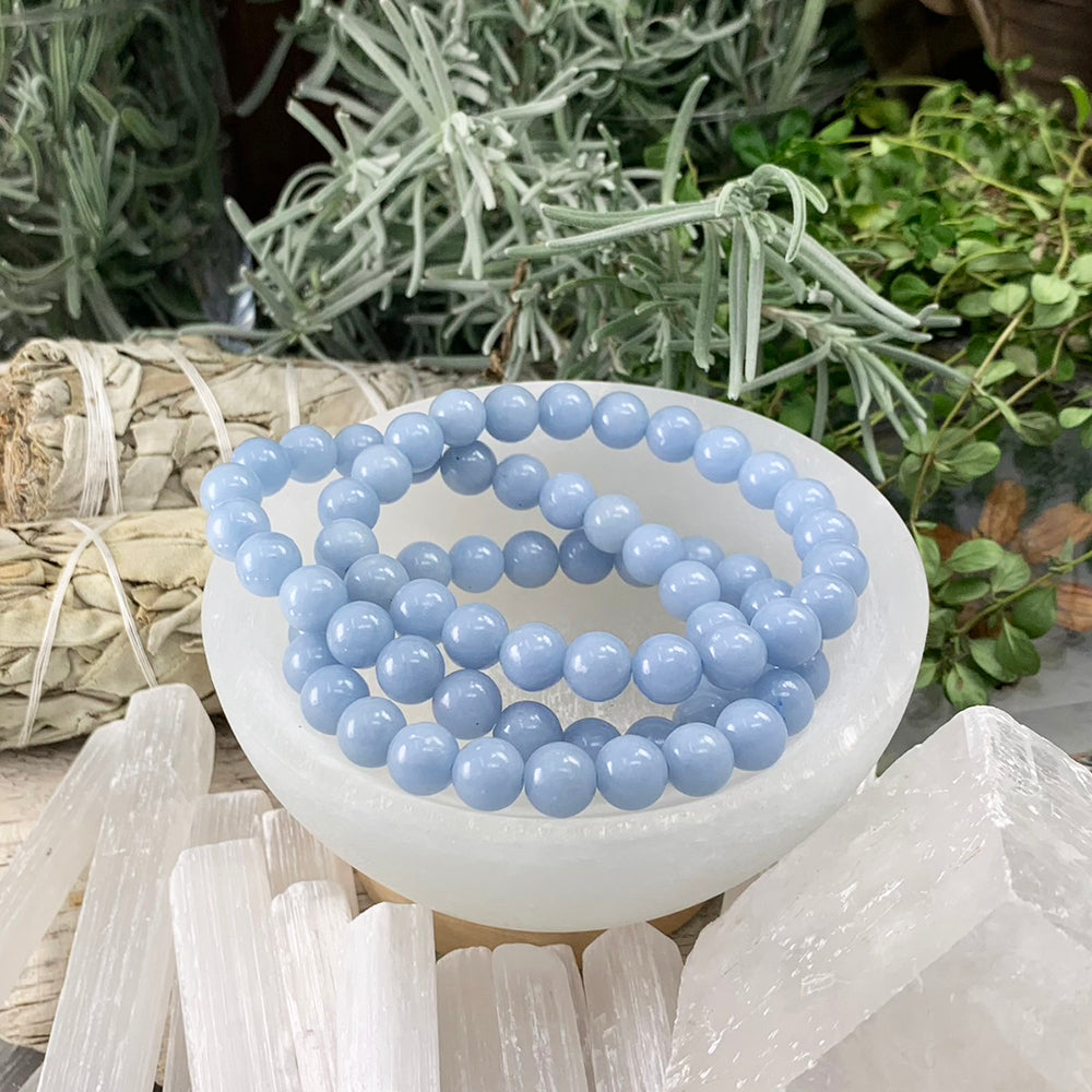 Mala Bracelet: Angelite