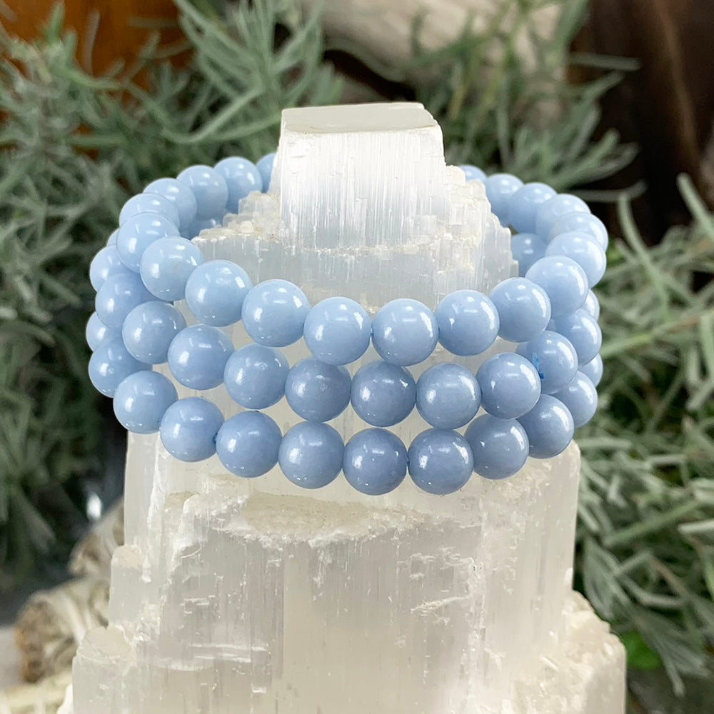 Mala Bracelet: Angelite