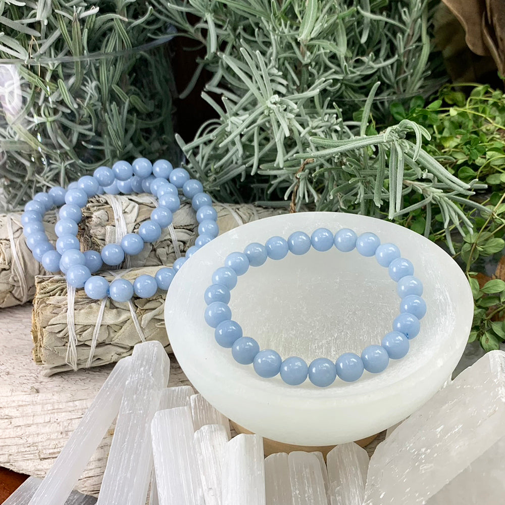 Mala Bracelet: Angelite