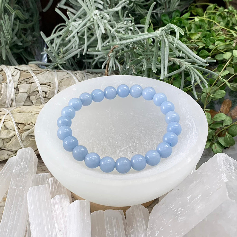 Mala Bracelet: Angelite