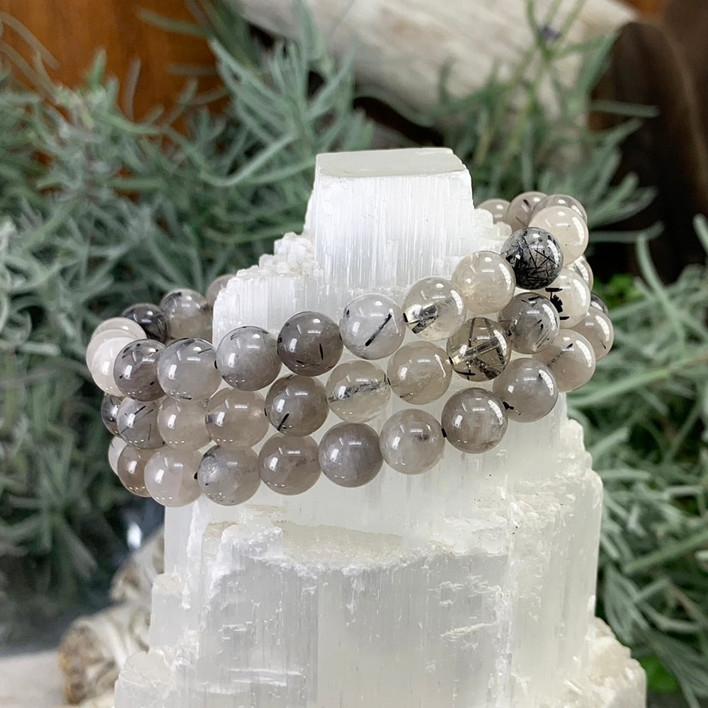 Mala Bracelet: Black Tourmaline Quartz