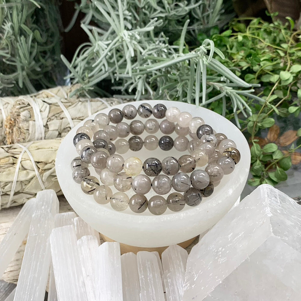 Mala Bracelet: Black Tourmaline Quartz