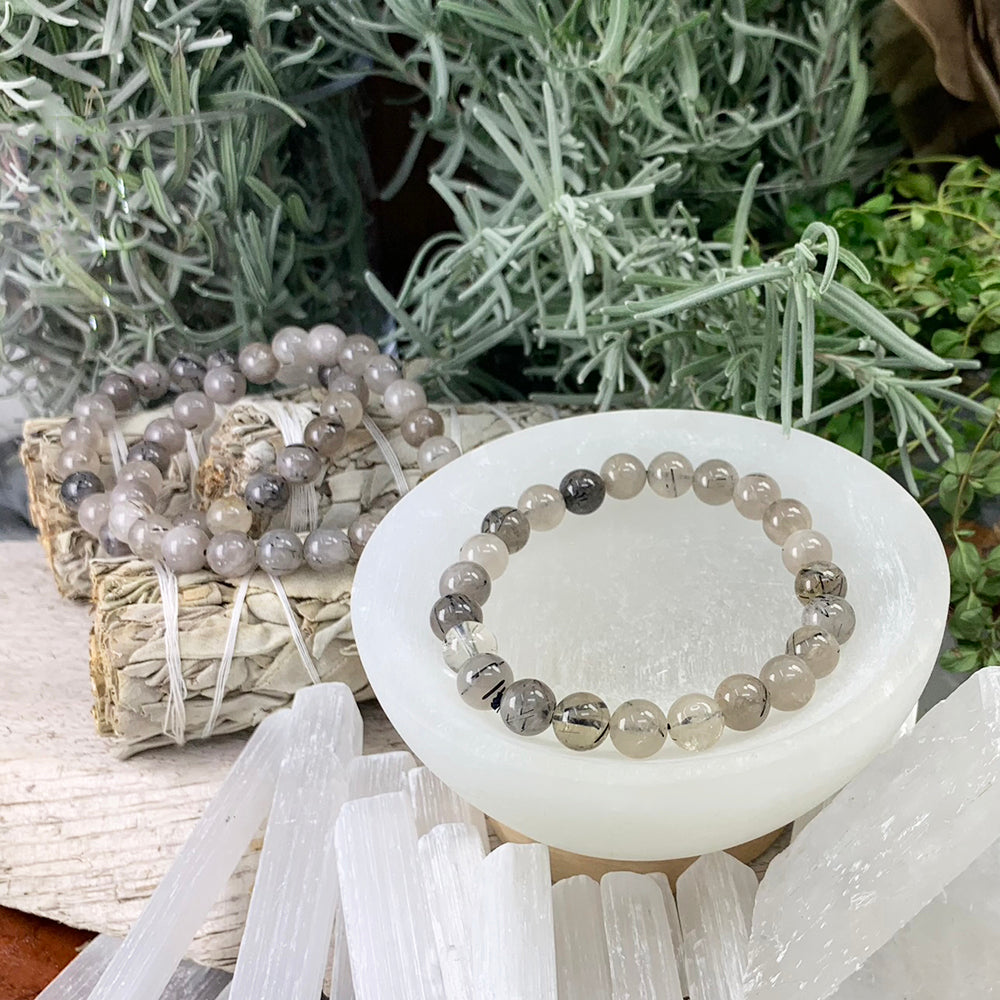 Mala Bracelet: Black Tourmaline Quartz