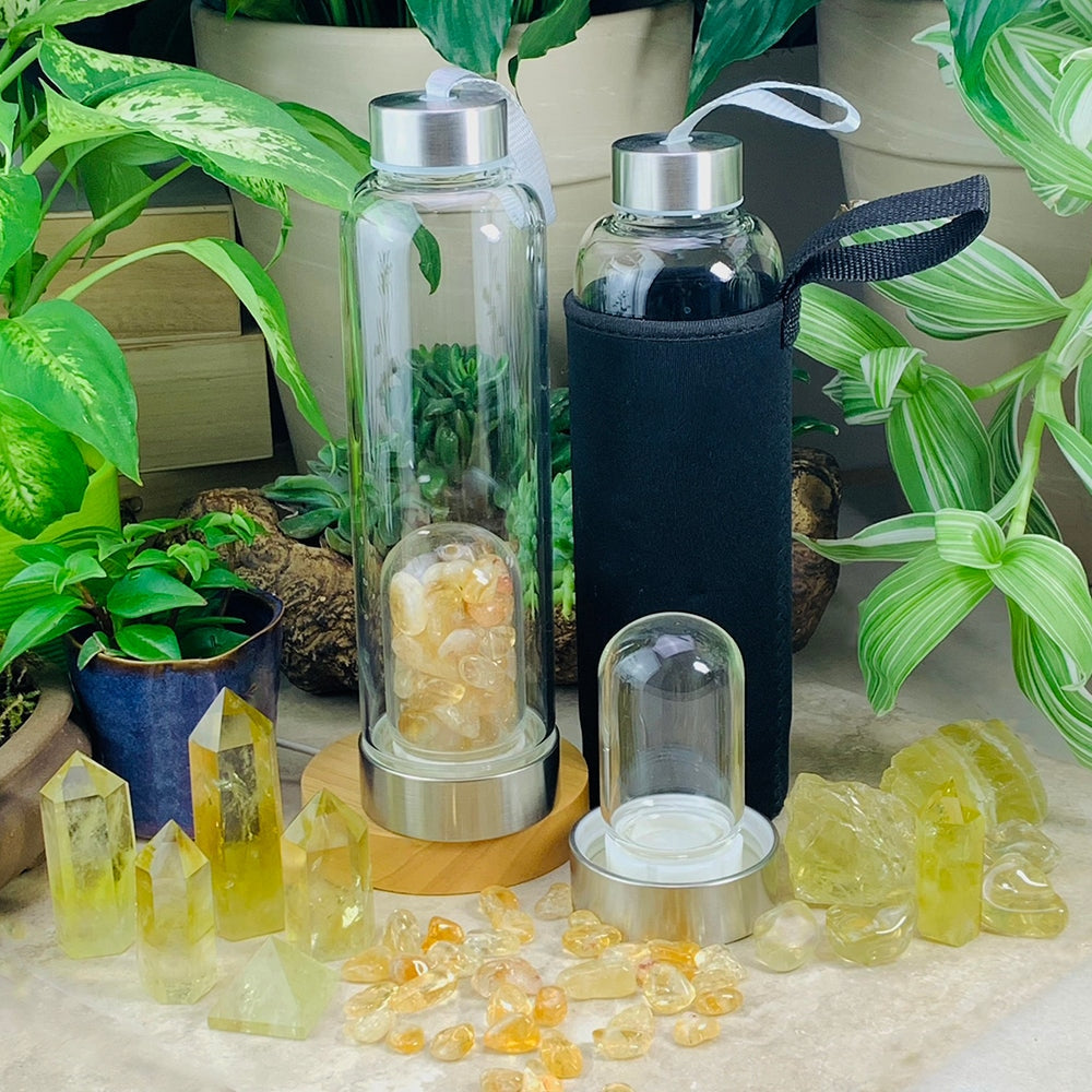Brazilian Citrine Gem Pod Water Bottle š§ - water
