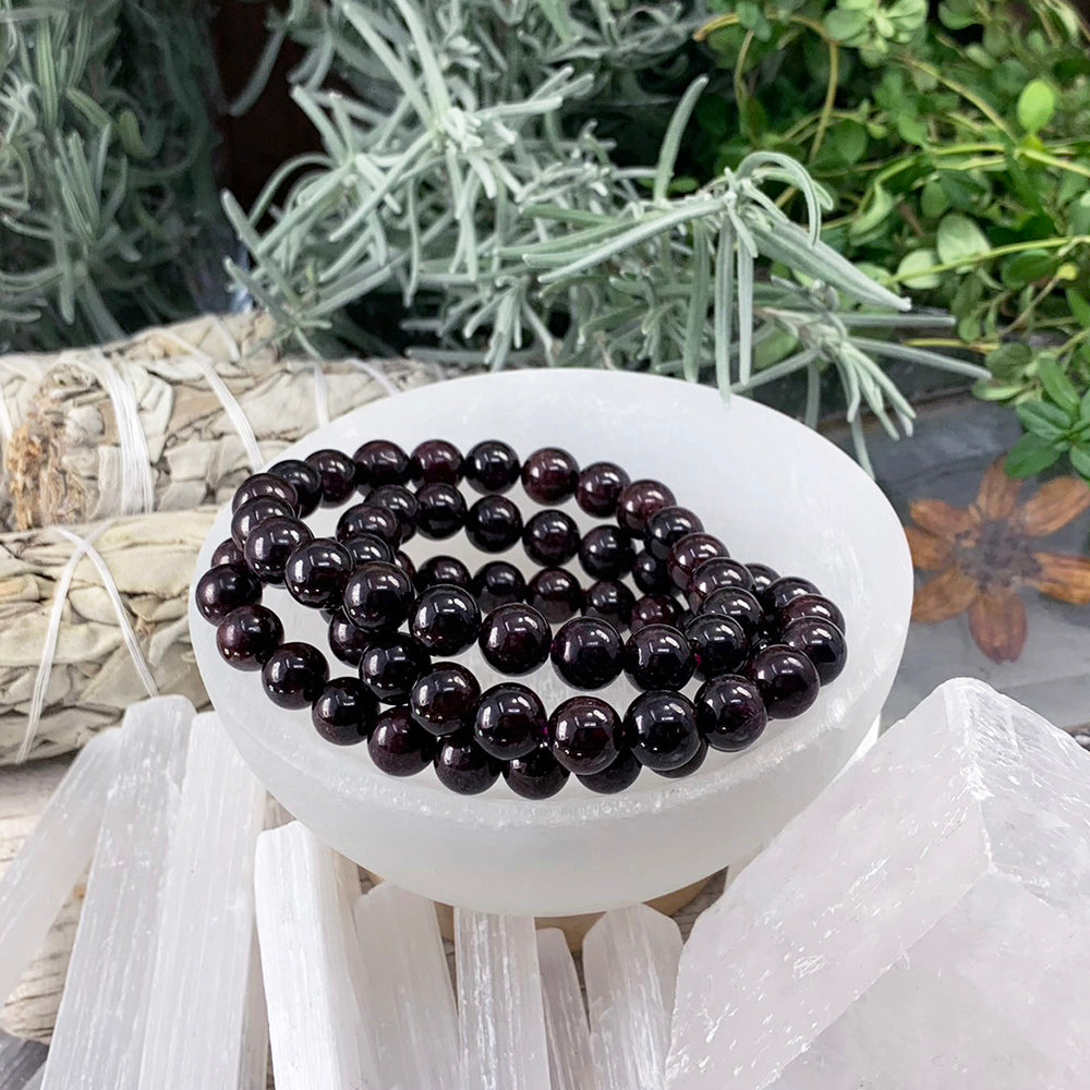 Mala Bracelet: Garnet