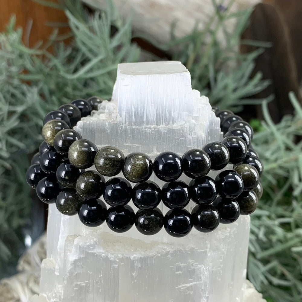 Mala Bracelet: Golden Obsidian