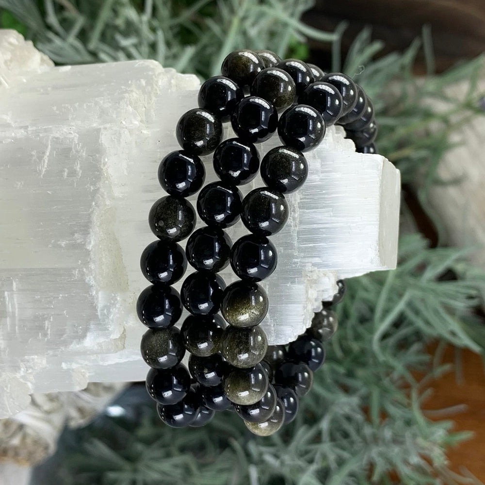Mala Bracelet: Golden Obsidian