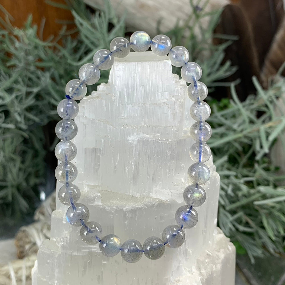 Mala Bracelet: Grey Moonstone