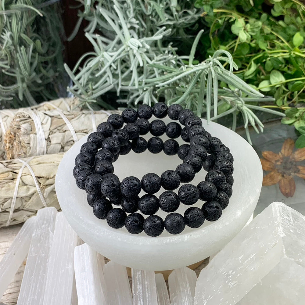 Mala Bracelet: Lava Stone