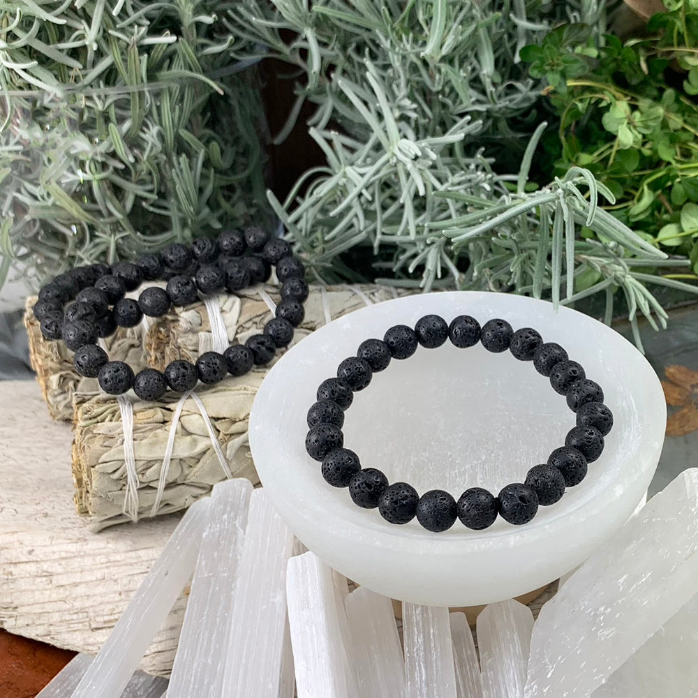 Mala Bracelet: Lava Stone