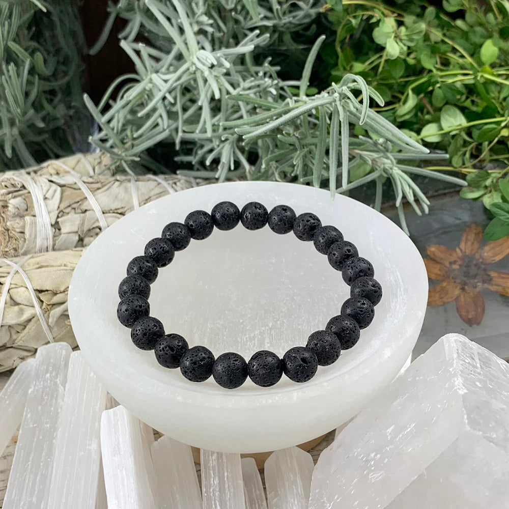 Mala Bracelet: Lava Stone
