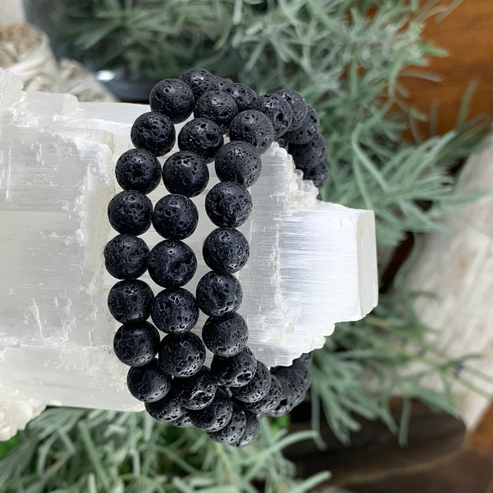 Mala Bracelet: Lava Stone